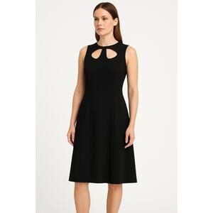 ALYX Black Cut Out Neckline A Line Sleeveless Dress Womens Size 14‎